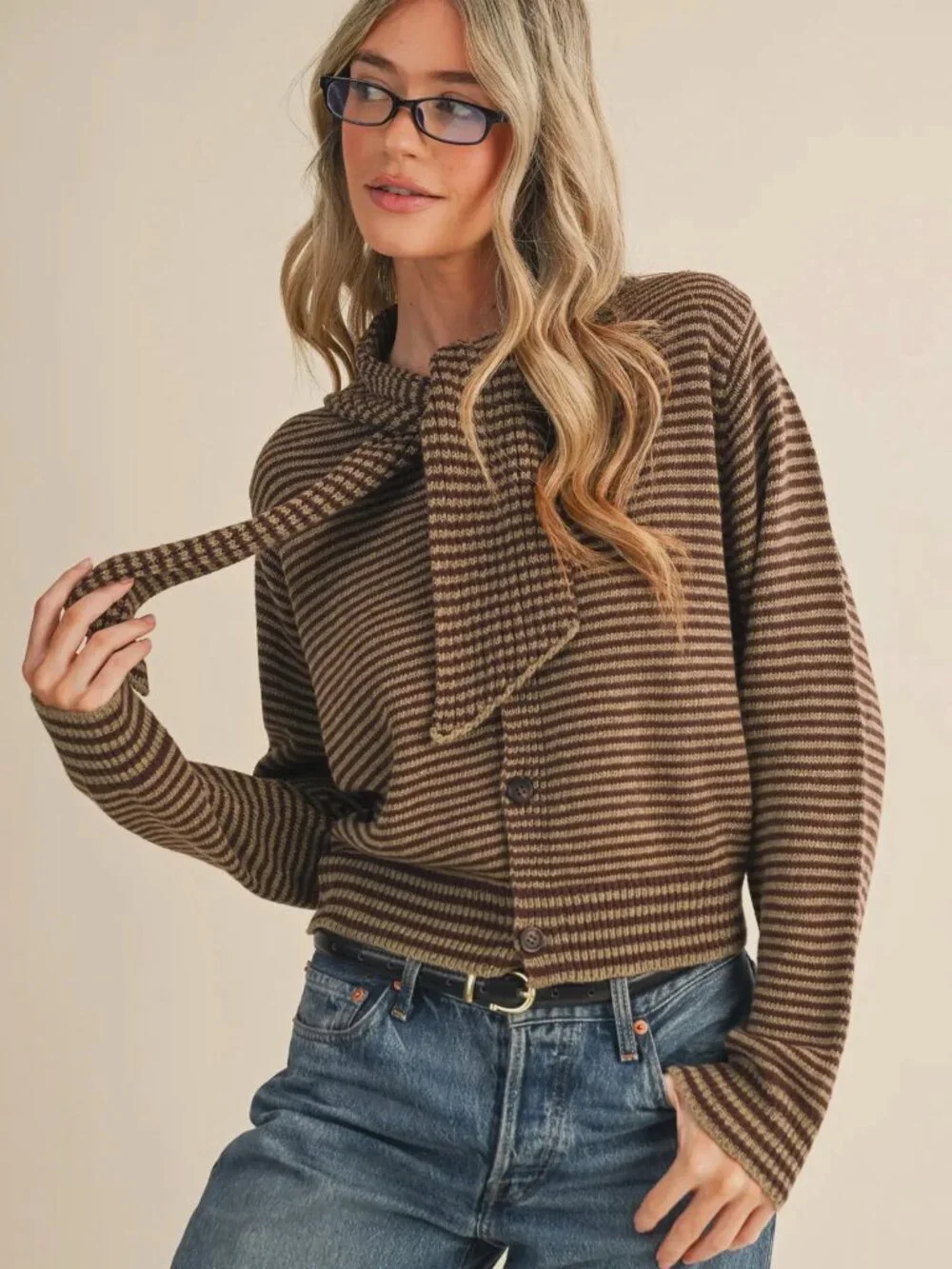 Lowen Striped Cardigan NEW Size Large